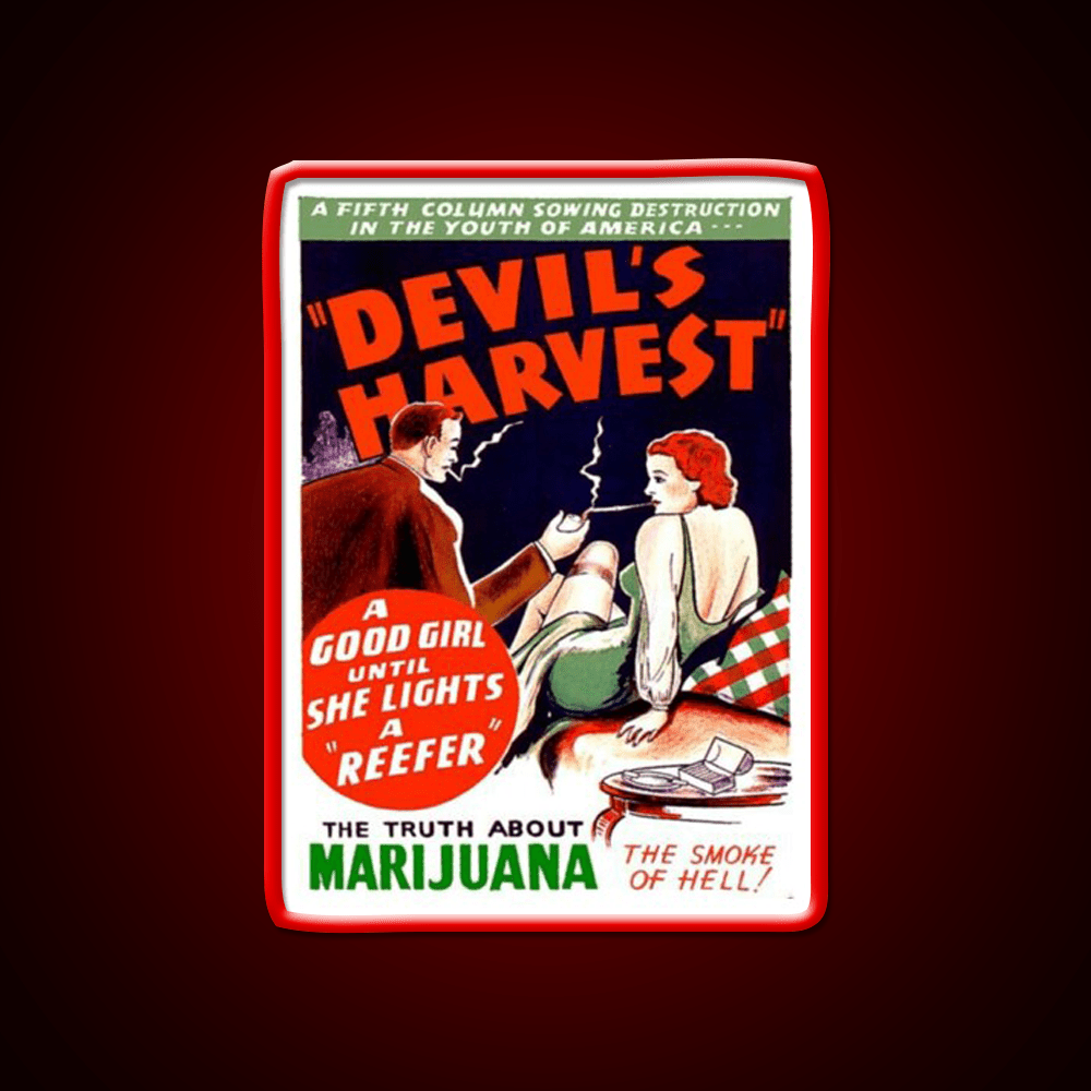Devils Harvest Hemp Inspired Green Leaf Led Neon Sign 420 Neon Decor Rgb Color - Shineneon