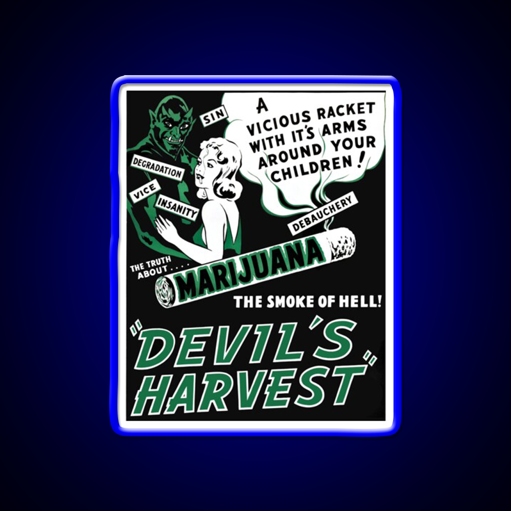 Devils Harvest Hemp Inspired Green Leaf Led Neon Sign Rgb Color - LED neon sign view 5