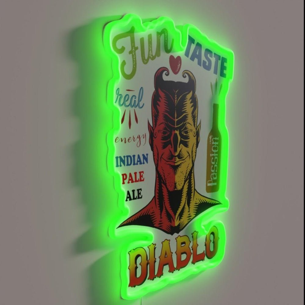 Diablo Indian Pale Ale Beer Rgb Led Neon Sign - Shineneon