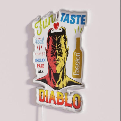 Diablo Indian Pale Ale Beer Rgb Led Neon Sign - Shineneon