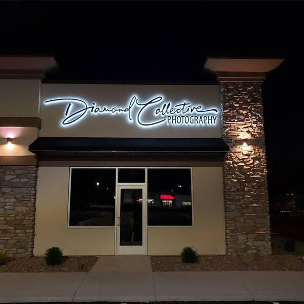 Diamond Collective Photography 3D Backlit Letters Business Metal Led Sign - Shineneon