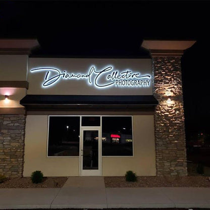 Diamond Collective Photography 3D Backlit Letters Business Metal Led Sign - Shineneon
