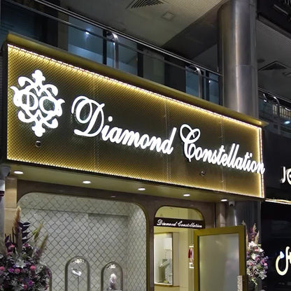 Diamond Constellation 3D Frontlit Channel Letters Led Light Sign