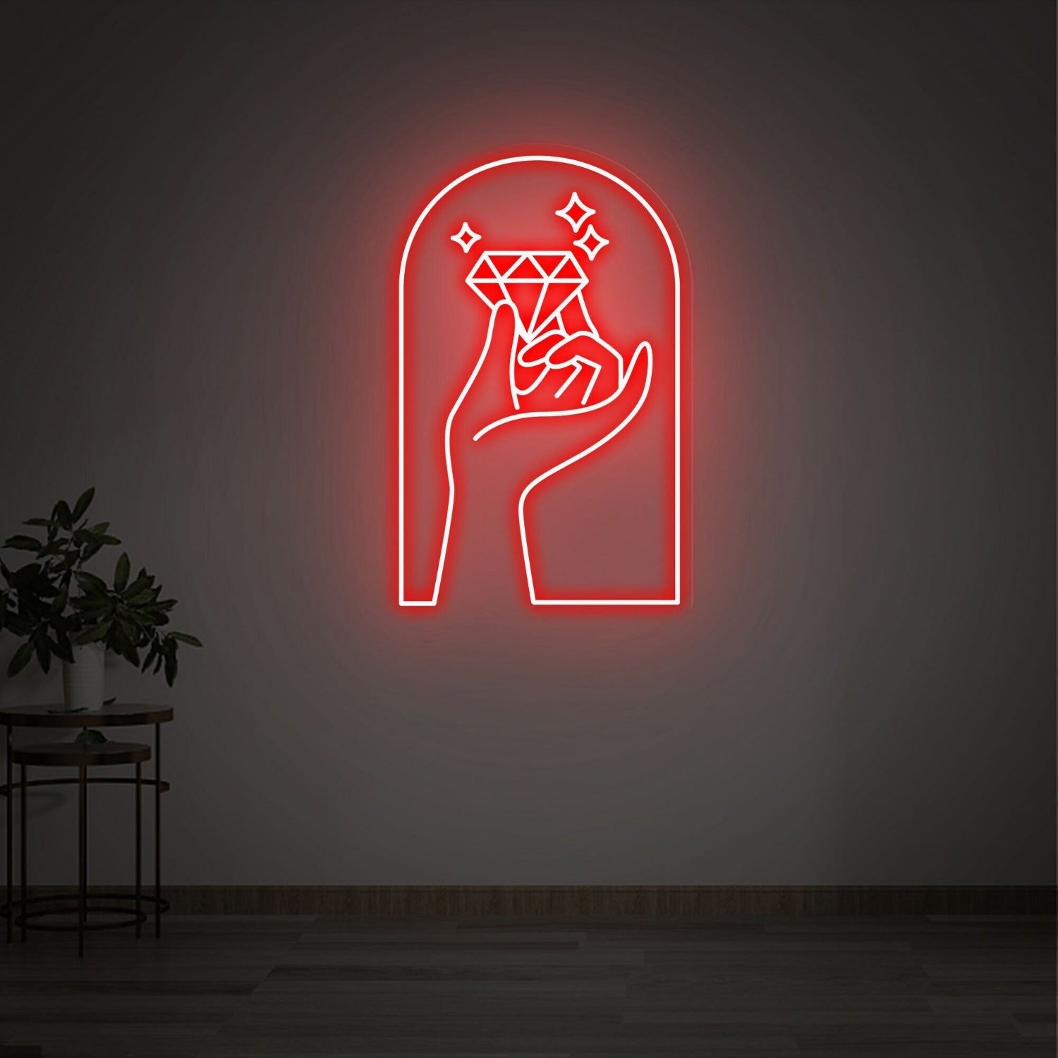 Diamond Led Neon Sign Bedroom Decor Office - Shineneon