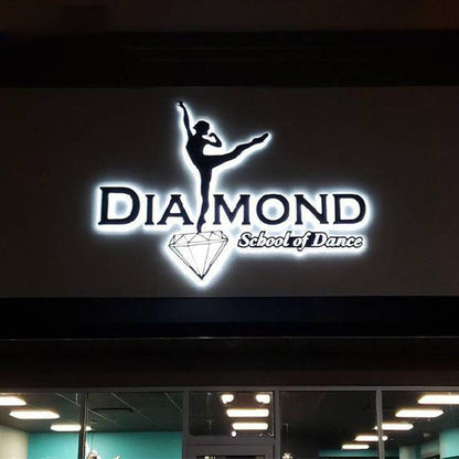 Diamond School Of Dance 3D Backlit Letters Business Metal Led Sign - Shineneon