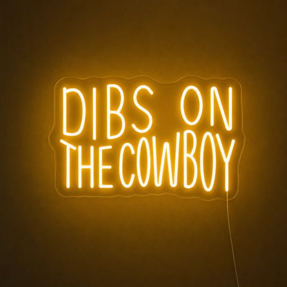 Dibs On The Cowboy Neon Sign LED Neon Sign main product image