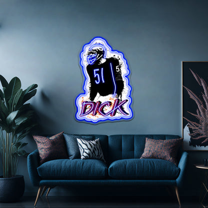 Dick Butkus Artwork Affordable Custom Neon Signs - LED neon sign view 5