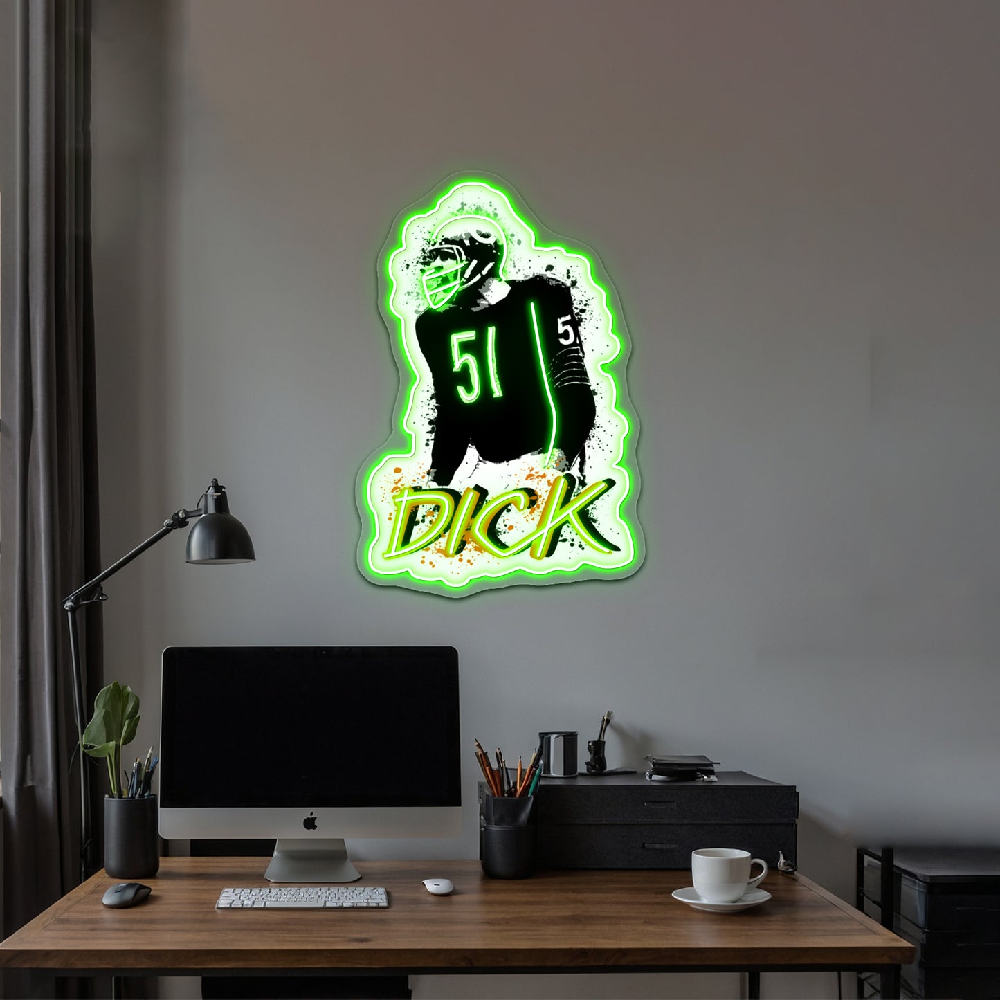 Dick Butkus Artwork Affordable Custom Neon Signs