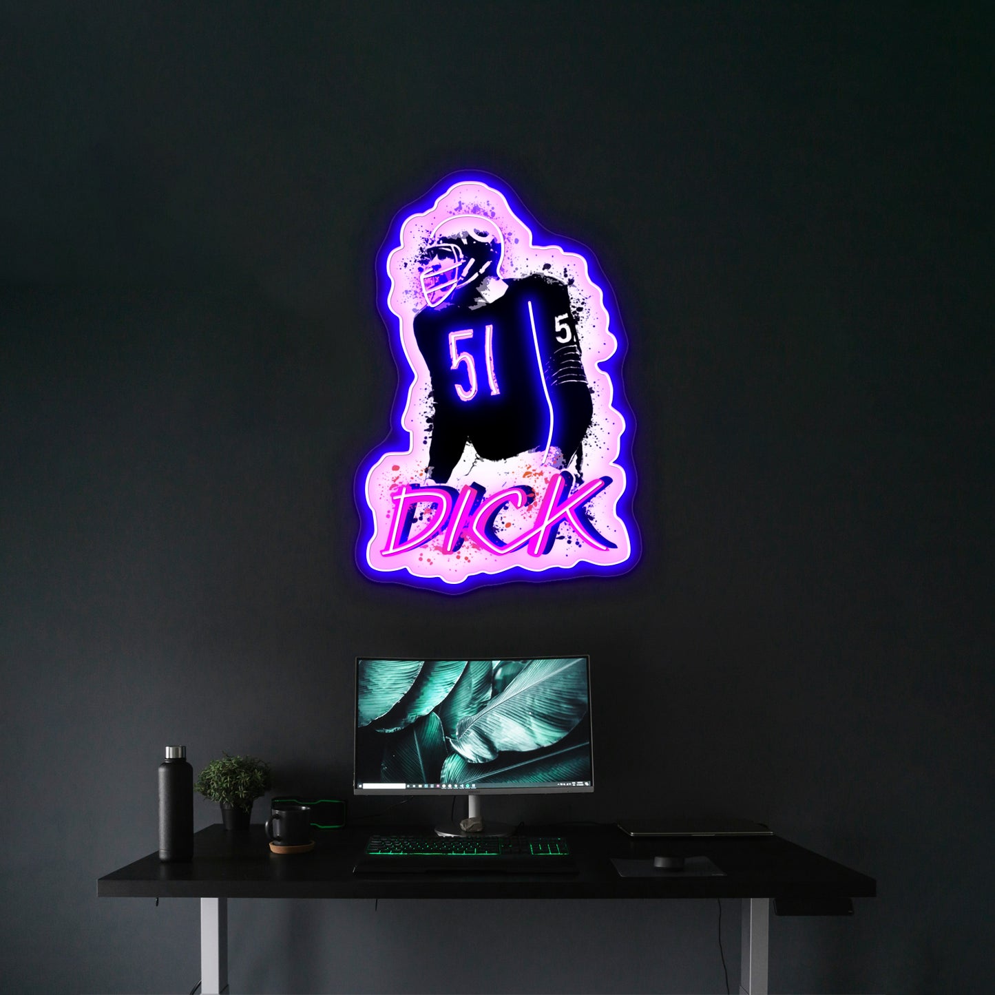 Dick Butkus Artwork Affordable Custom Neon Signs