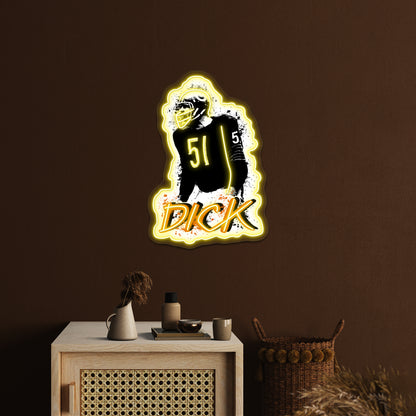 Dick Butkus Artwork Affordable Custom Neon Signs