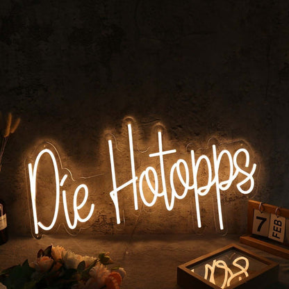 Die Hotopps Yellow Led Neon Sign - Shineneon