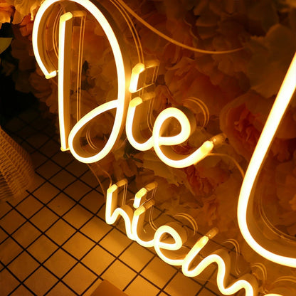 Die Liebe Hort Niemals Auf Led Neon Sign - Shineneon