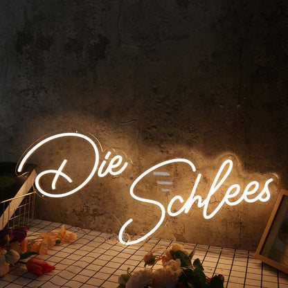Die Schlees Yellow Led Neon Sign - Shineneon