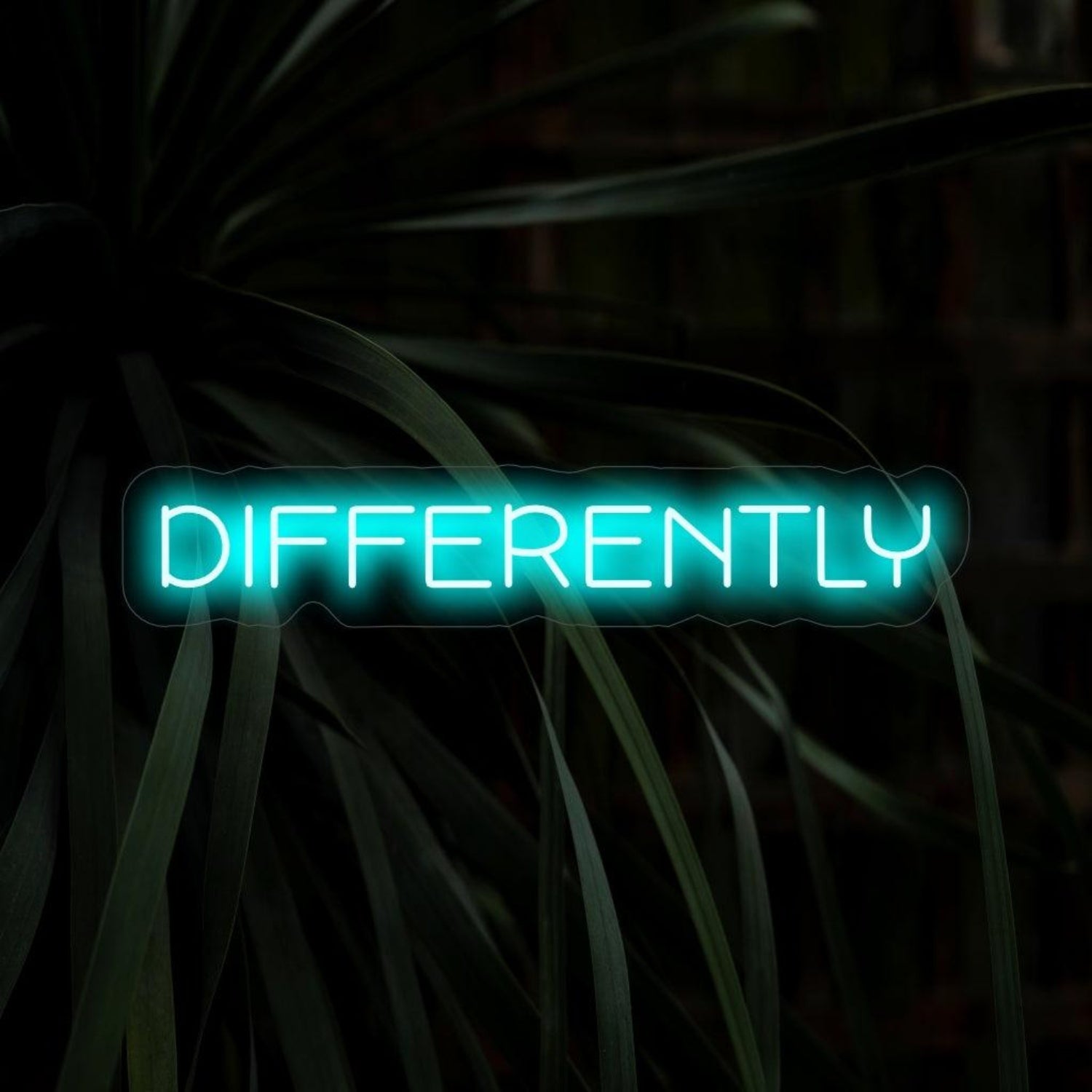 Differently Teal Led Neon Sign For Botanical Home Decor | Shineneon