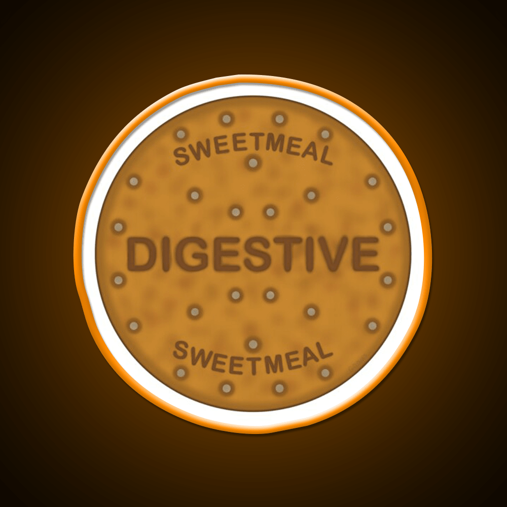 Digestive Biscuit Snack Food Led Neon Sign For Snack Room Rgb Color - Shineneon