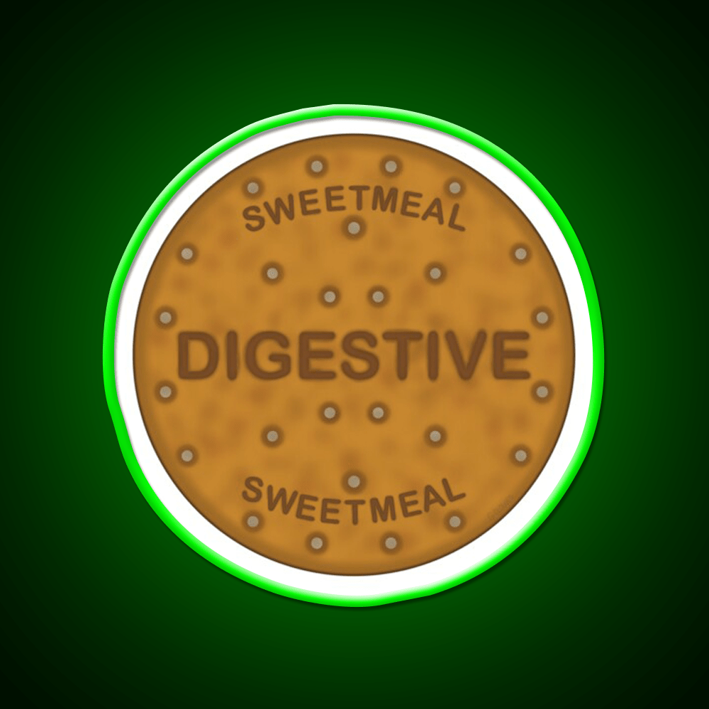 Digestive Biscuit Snack Food Led Neon Sign For Snack Room Rgb Color - Shineneon