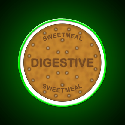 Digestive Biscuit Snack Food Led Neon Sign For Snack Room Rgb Color - Shineneon
