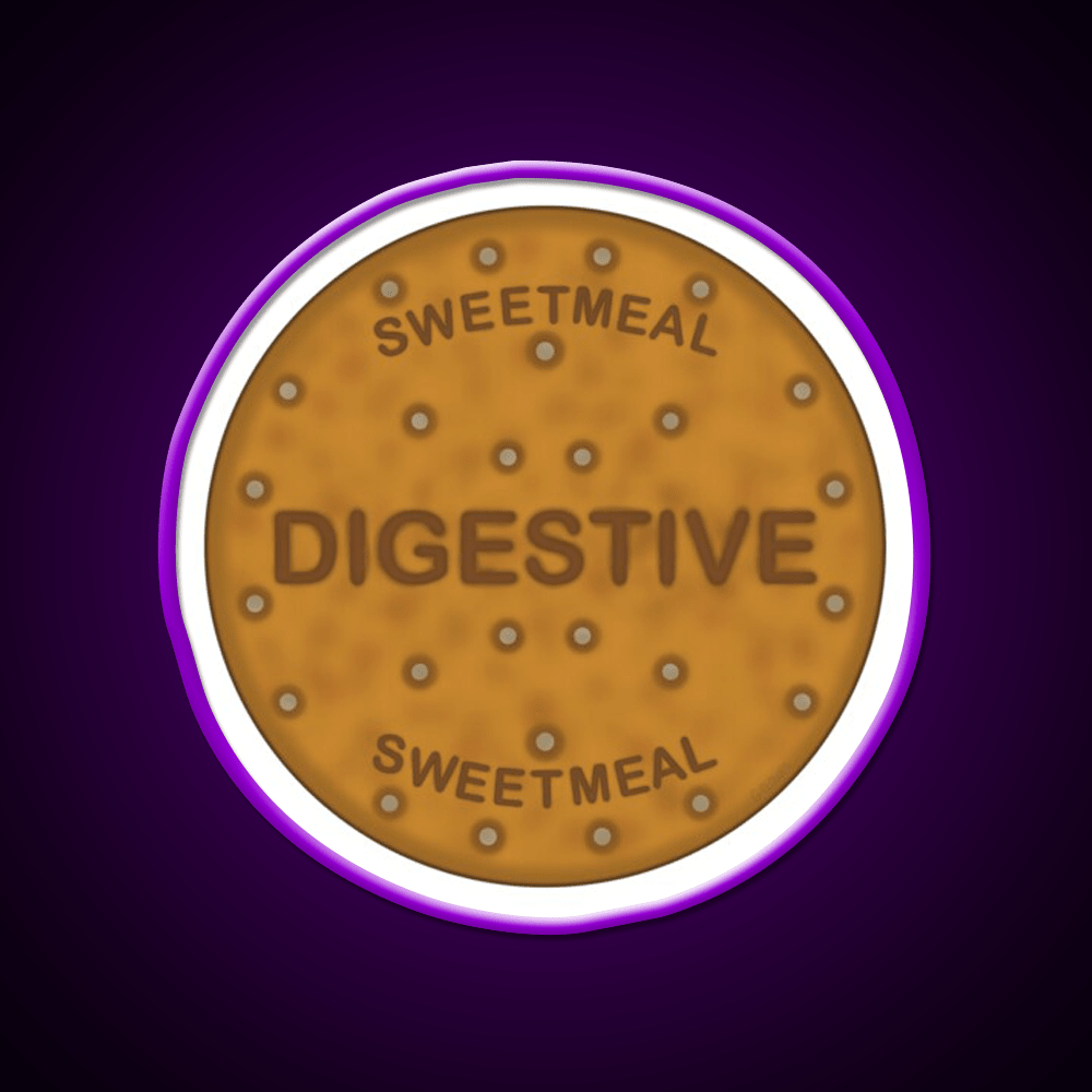 Digestive Biscuit Snack Food Led Neon Sign For Snack Room Rgb Color - Shineneon