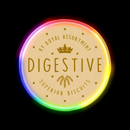Digestive Biscuit Snack Food Led Neon Sign For Vending Area Rgb Color - LED neon sign close-up detail