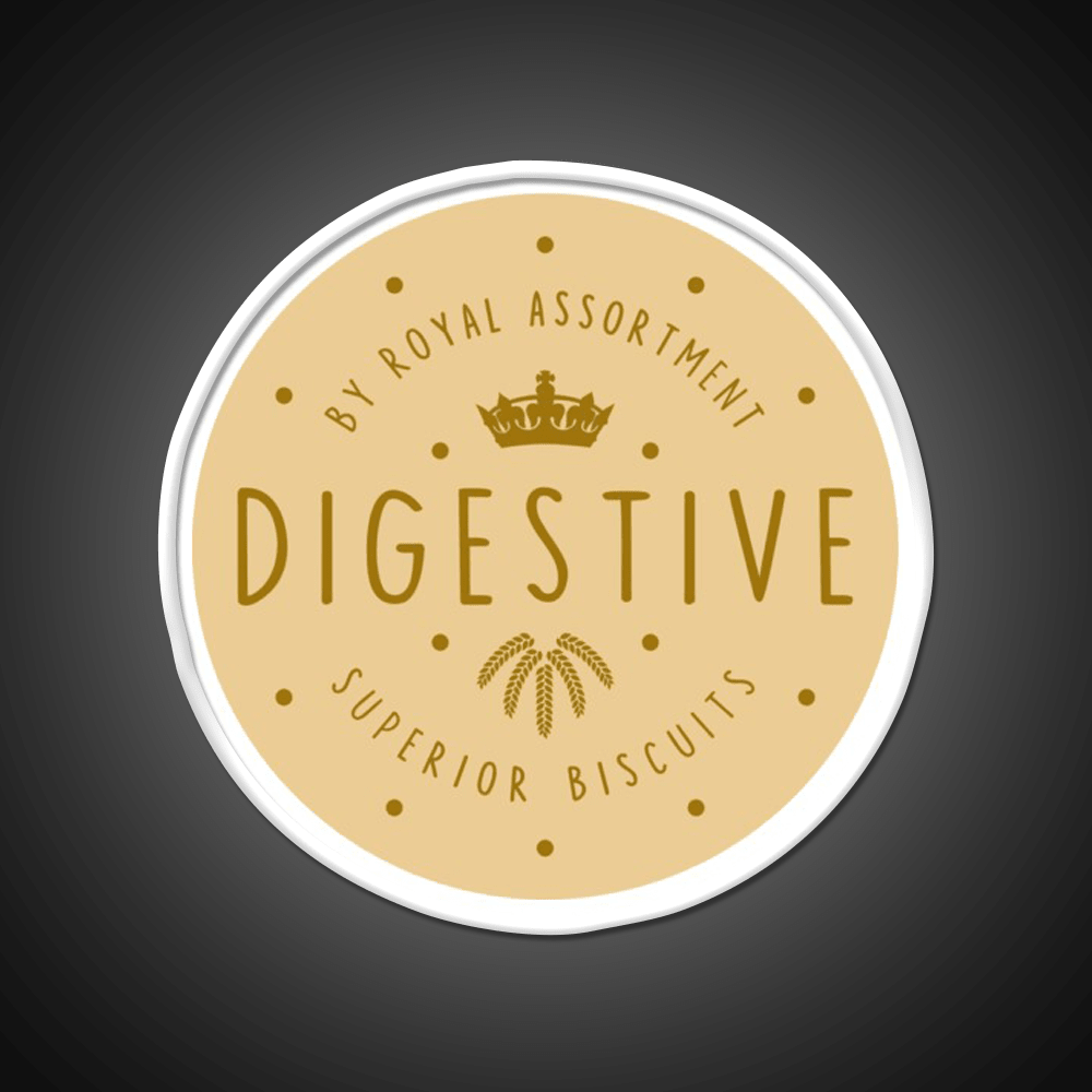 Digestive Biscuit Snack Food Led Neon Sign For Vending Area Rgb Color - Shineneon