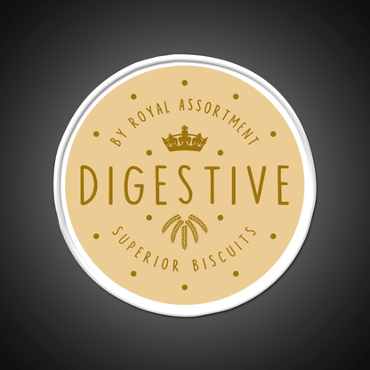 Digestive Biscuit Snack Food Led Neon Sign For Vending Area Rgb Color - Shineneon