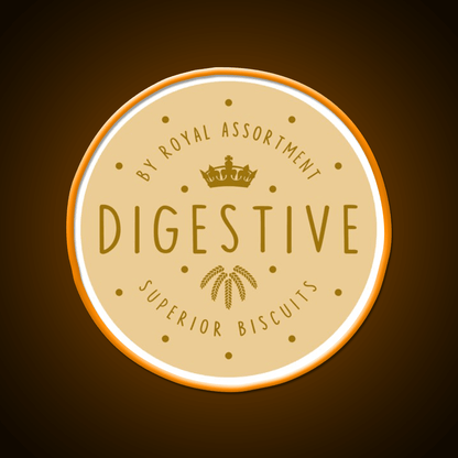 Digestive Biscuit Snack Food Led Neon Sign For Vending Area Rgb Color - Shineneon