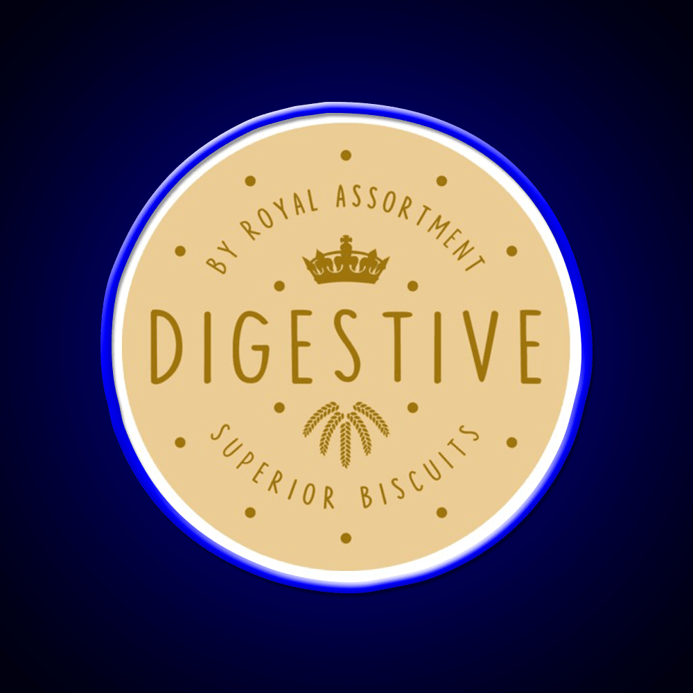 Digestive Biscuit Snack Food Led Neon Sign For Vending Area Rgb Color - Shineneon