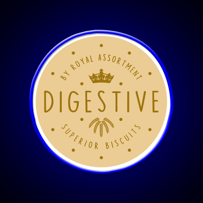 Digestive Biscuit Snack Food Led Neon Sign For Vending Area Rgb Color - Shineneon