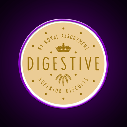 Digestive Biscuit Snack Food Led Neon Sign For Vending Area Rgb Color - Shineneon