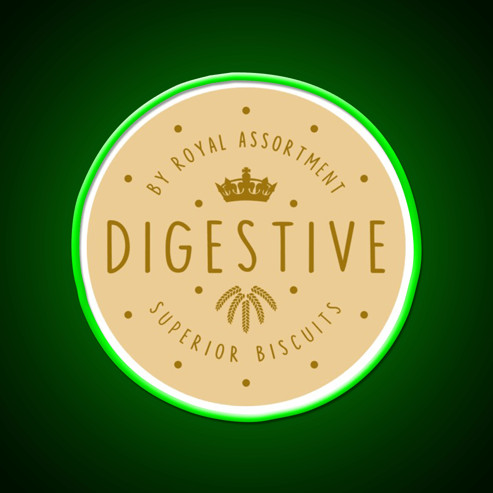 Digestive Biscuit Snack Food Led Neon Sign For Vending Area Rgb Color - Shineneon