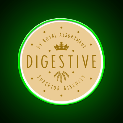 Digestive Biscuit Snack Food Led Neon Sign For Vending Area Rgb Color - Shineneon