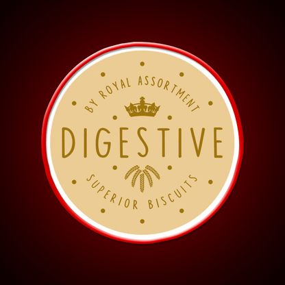 Digestive Biscuit Snack Food Led Neon Sign For Vending Area Rgb Color - Shineneon