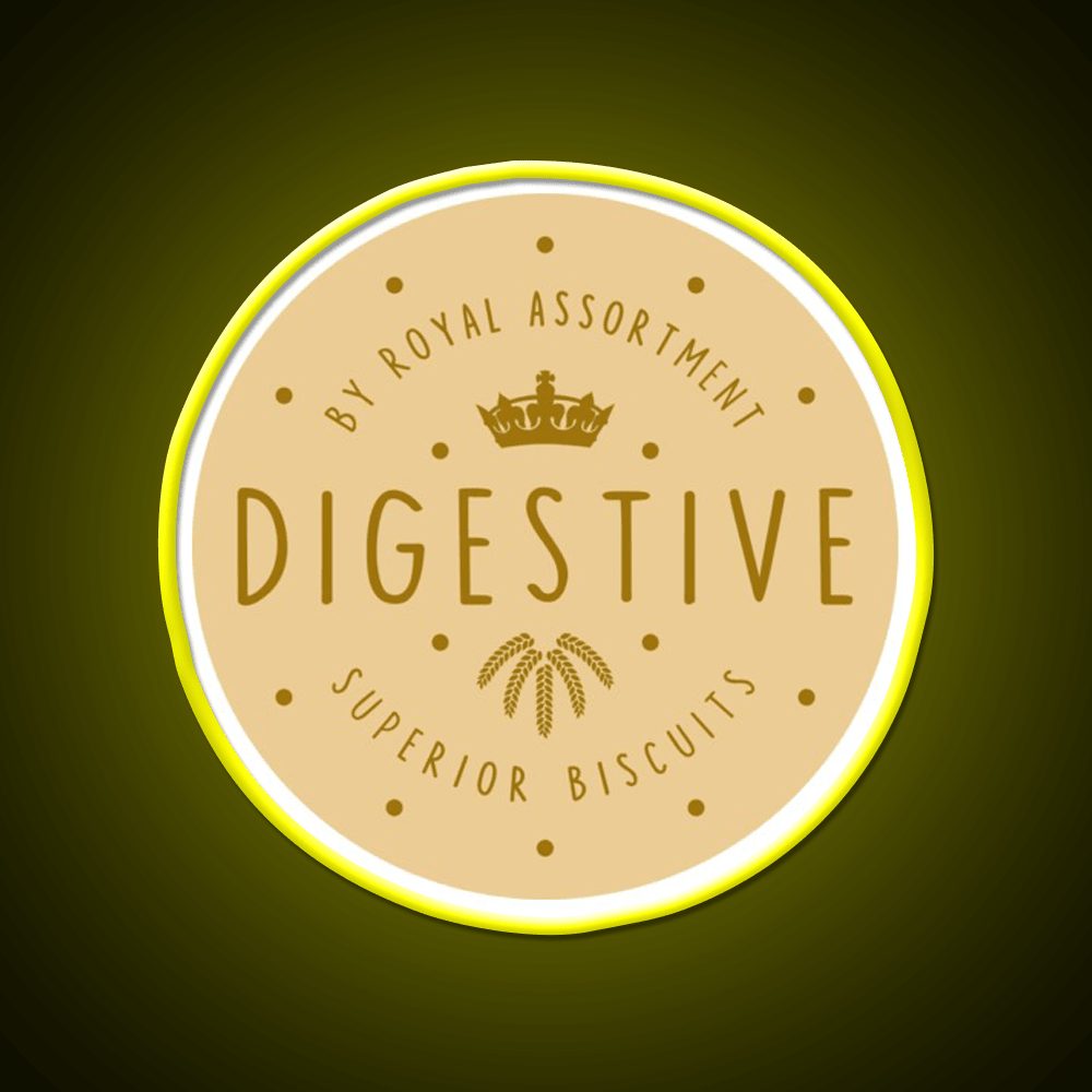Digestive Biscuit Snack Food Led Neon Sign For Vending Area Rgb Color - Shineneon