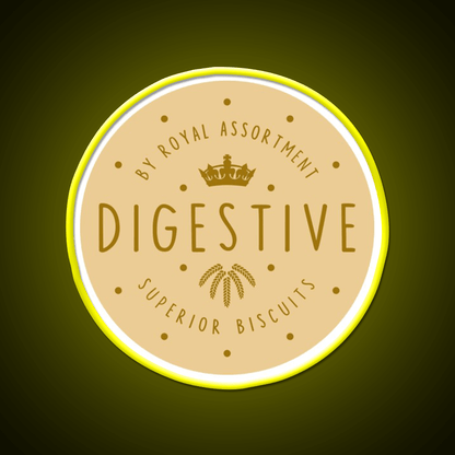 Digestive Biscuit Snack Food Led Neon Sign For Vending Area Rgb Color - Shineneon