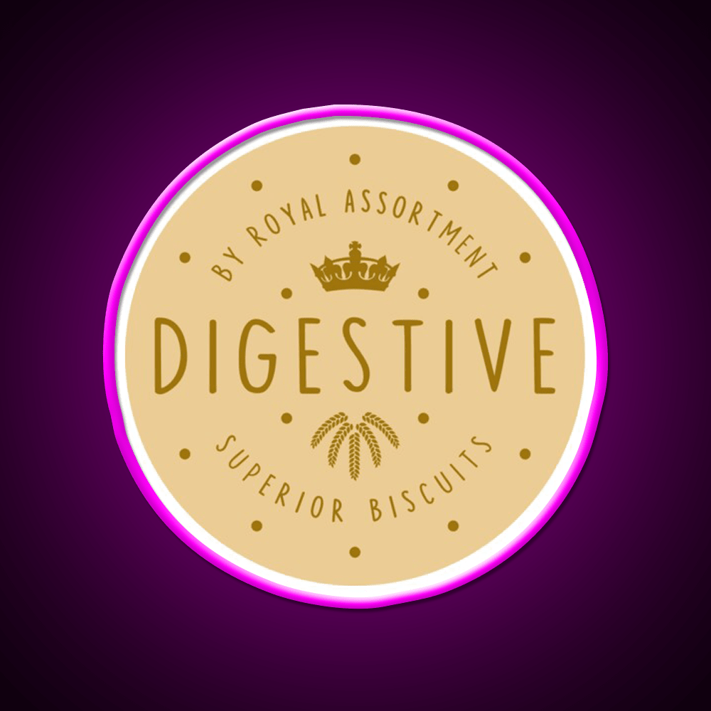 Digestive Biscuit Snack Food Led Neon Sign For Vending Area Rgb Color - Shineneon