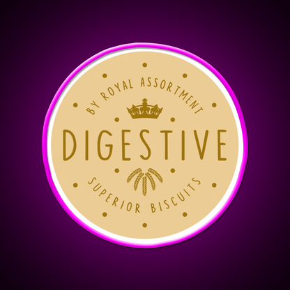 Digestive Biscuit Snack Food Led Neon Sign For Vending Area Rgb Color - Shineneon