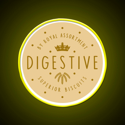 Digestive Biscuit Snack Food Led Neon Sign For Vending Area Rgb Color - Custom LED neon sign front view