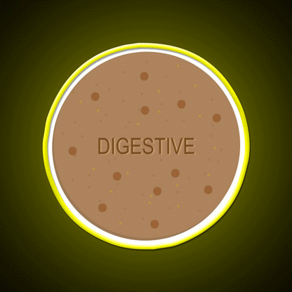 Digestive Biscuit Snack Food Led Neon Sign Rgb Color - Custom LED neon sign front view