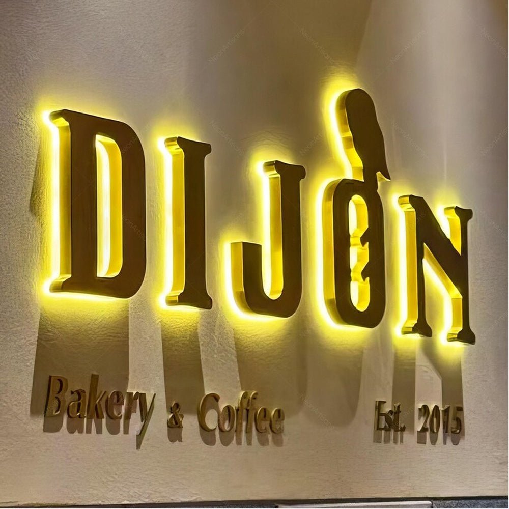 Dijon 3D Frontlit And Backlit Channel Letter Led Light Sign - Shineneon