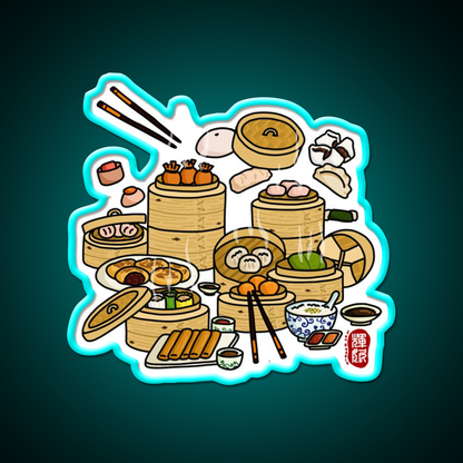 Dim Sum Color Led Neon Sign Chinese Food Rgb Color