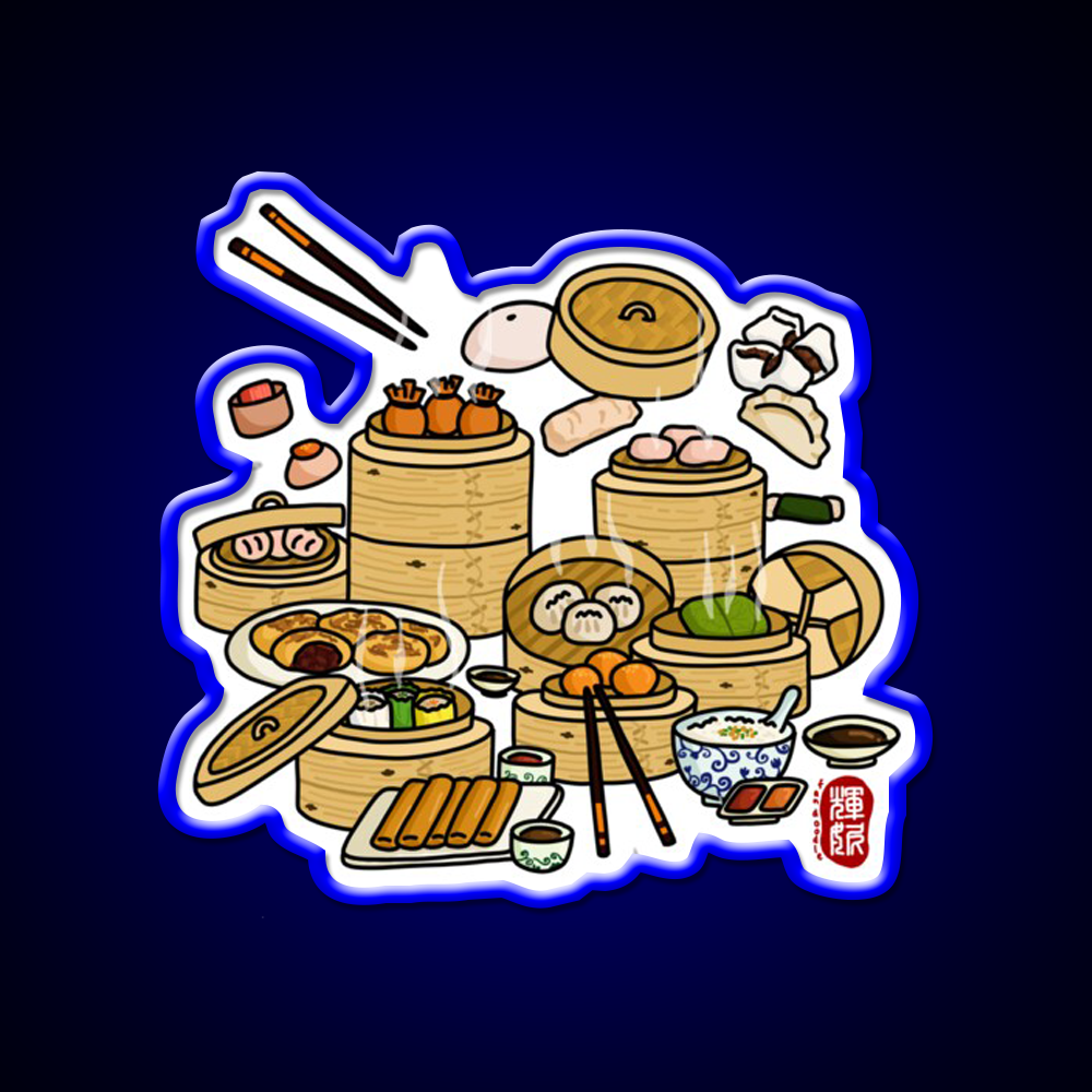 Dim Sum Color Led Neon Sign Chinese Food Rgb Color