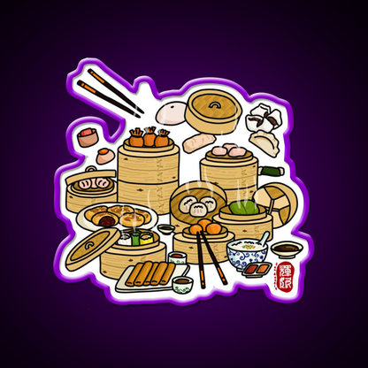 Dim Sum Color Led Neon Sign Chinese Food Rgb Color