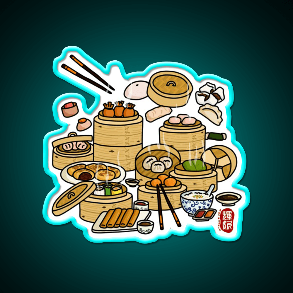 Dim Sum Color Led Neon Sign Chinese Food Rgb Color - Shineneon