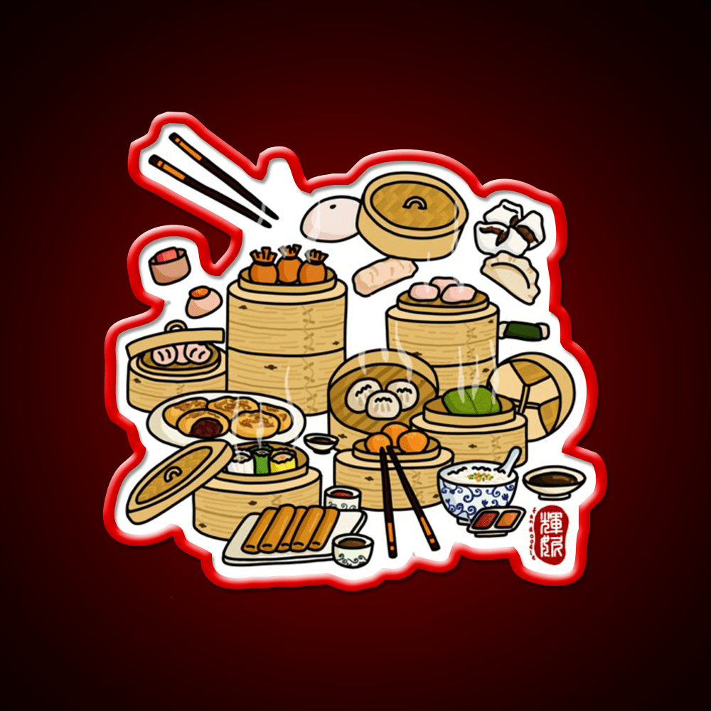 Dim Sum Color Led Neon Sign Chinese Food Rgb Color - Shineneon