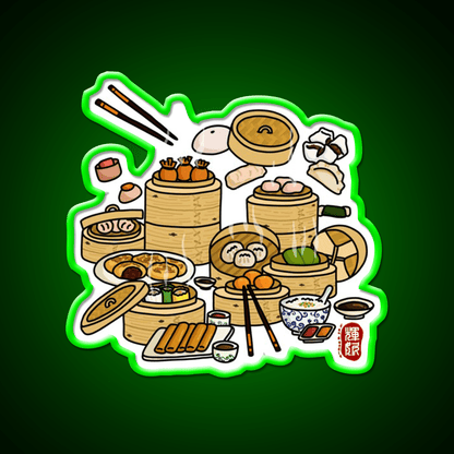 Dim Sum Color Led Neon Sign Chinese Food Rgb Color - Shineneon