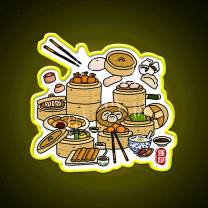 Dim Sum Color Led Neon Sign Chinese Food Rgb Color