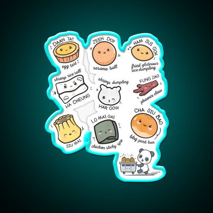 Dim Sum Kawaii Food Led Neon Sign Chinese Food Rgb Color