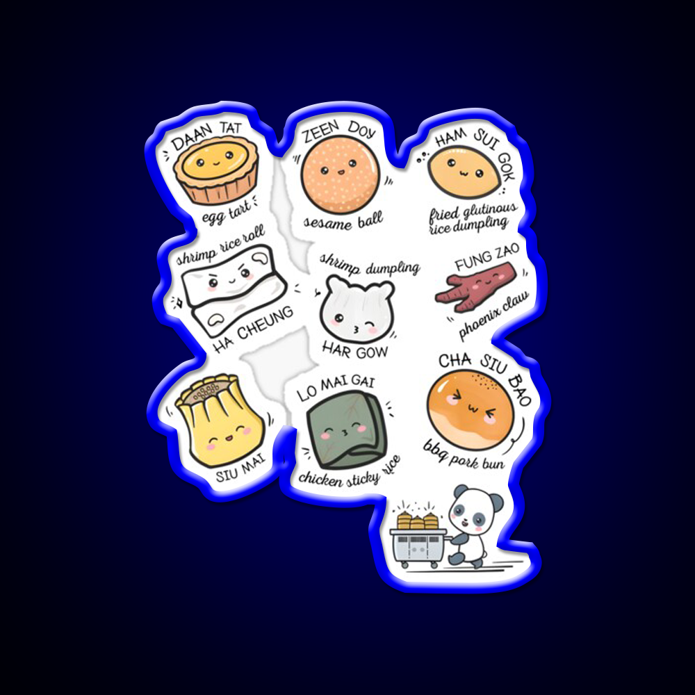 Dim Sum Kawaii Food Led Neon Sign Chinese Food Rgb Color