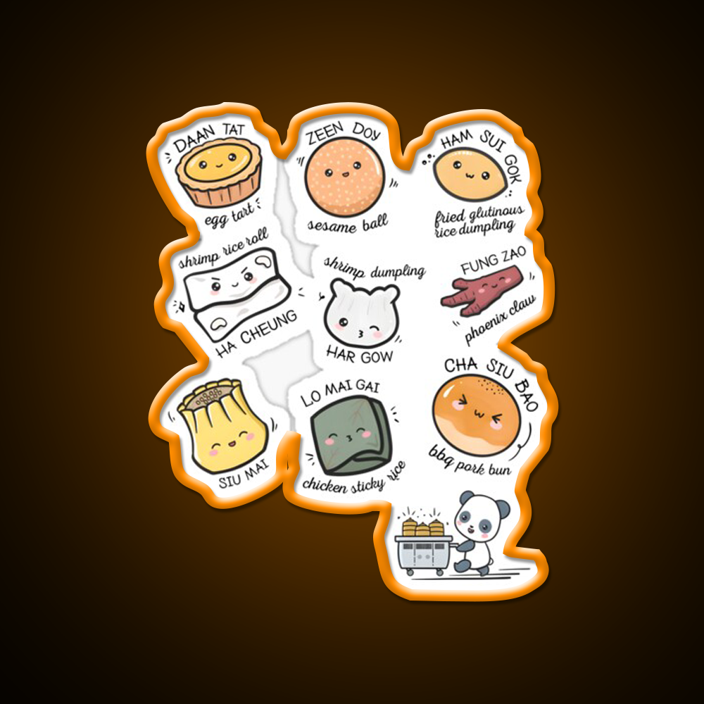 Dim Sum Kawaii Food Led Neon Sign Chinese Food Rgb Color