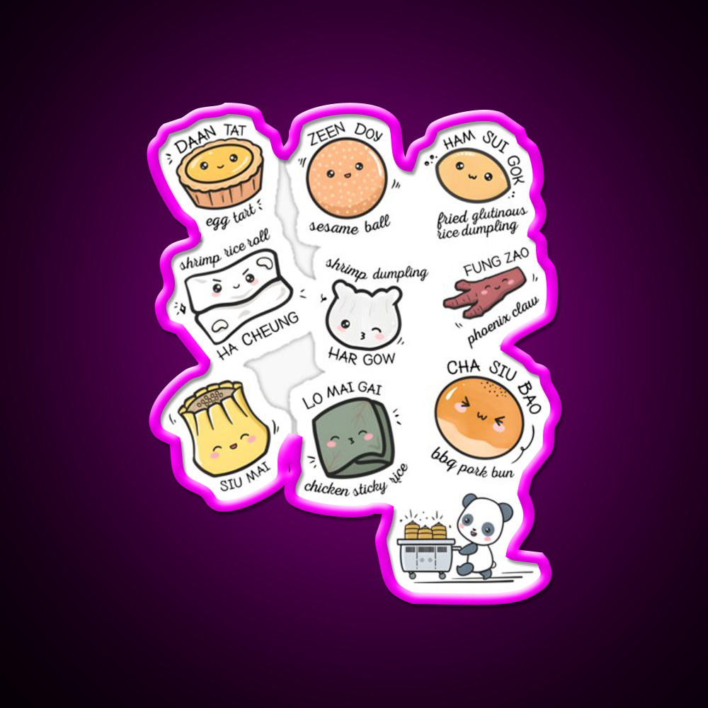 Dim Sum Kawaii Food Led Neon Sign Chinese Food Rgb Color